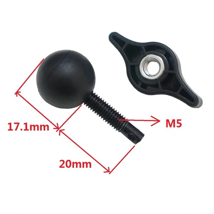 For MINI Cooper R55 R56 R60 F54 F55 F56 F60 Wireless Charger Phone Holder Bracket Modification Parts 17mm Ball Head M5 Screws