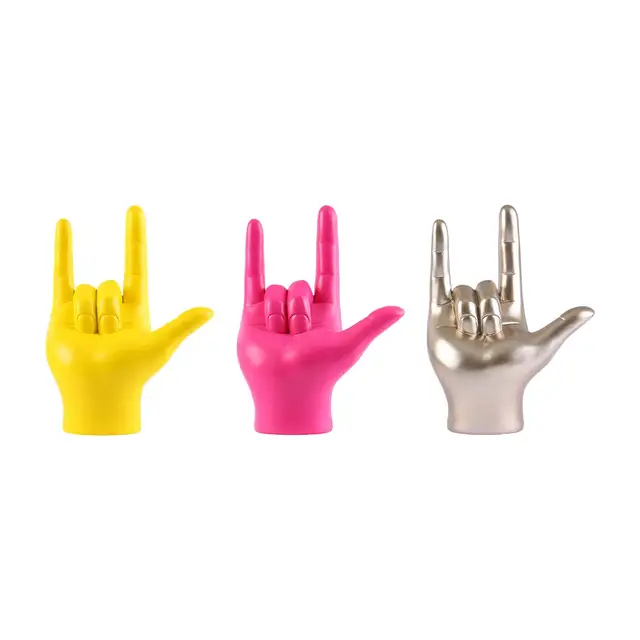Rock On Finger Gesture Statue Figurine 2