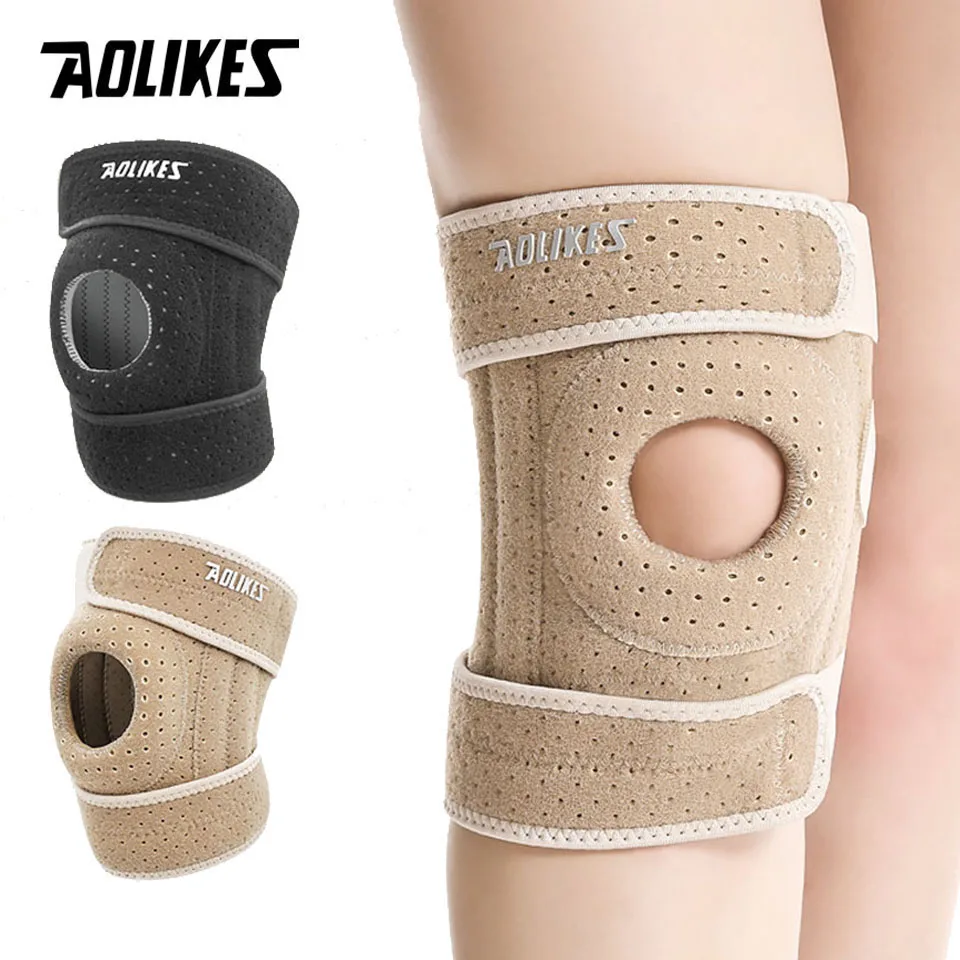 AOLIKES 1PCS Breathable Four Spring Knee Support Brace Kneepad