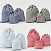 Package Pocket Storage Organizer Bag Cotton Fabric Drawstring Cosmetic Towel Cloth Stroage Bags Toiletry Bag Case 1