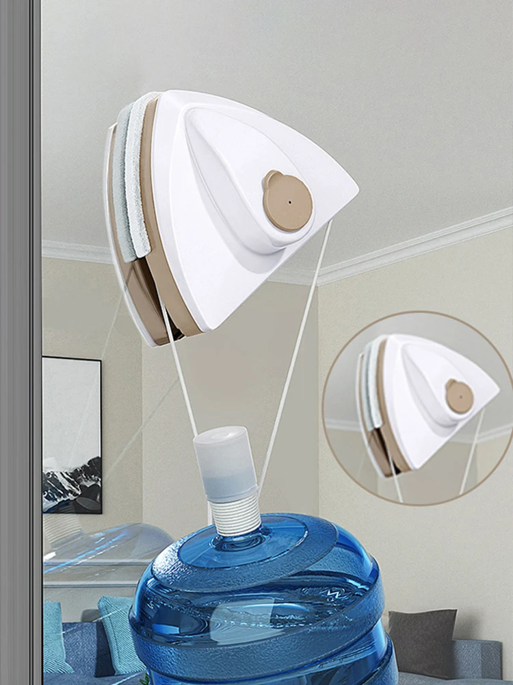 Magnetic Glass Window Cleaning Tool Automatic Water Discharge Double-layer Wiper Household Special Window Cleaner