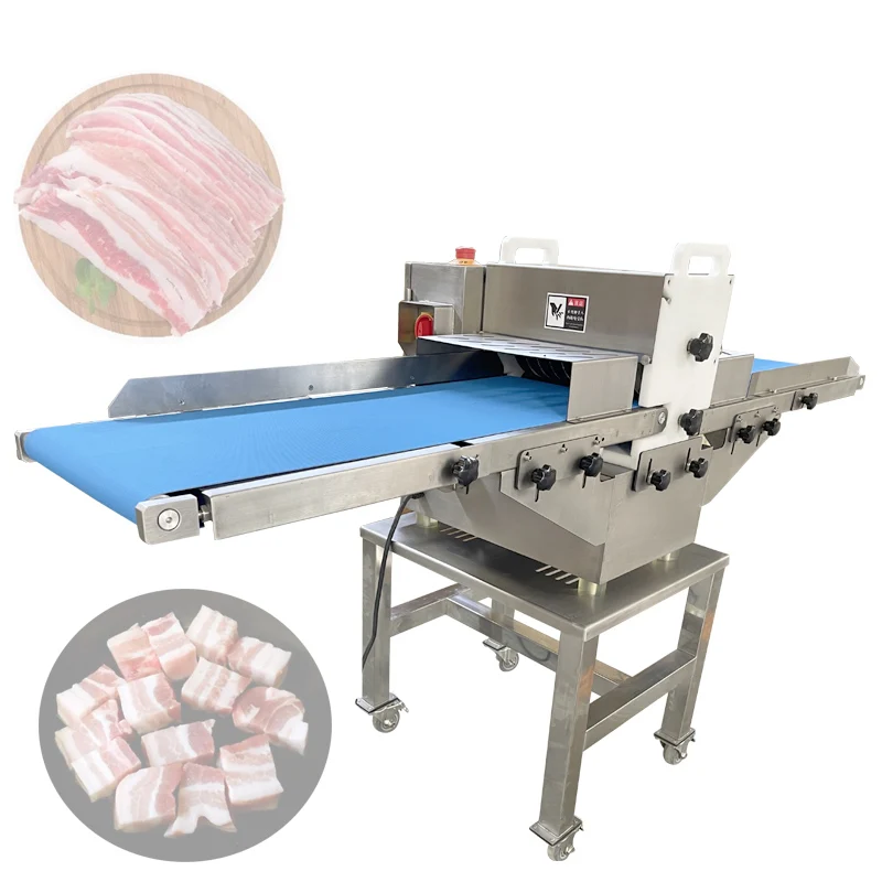 

Fresh Frozen Meat Slicer Machine Commercial Strip Cutting Machine Meat Cutting Machine For Cutting Large Pieces Of Meat