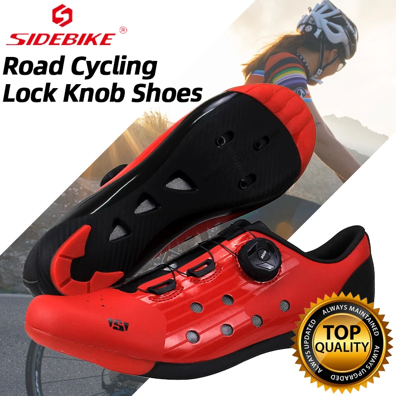 

Racing Road Cycling Sneakers Breathable Locking Bicycle Shoes Soft Breathable Men's Sneakers Flat Pedal Bike Shoes Boots Sneaker
