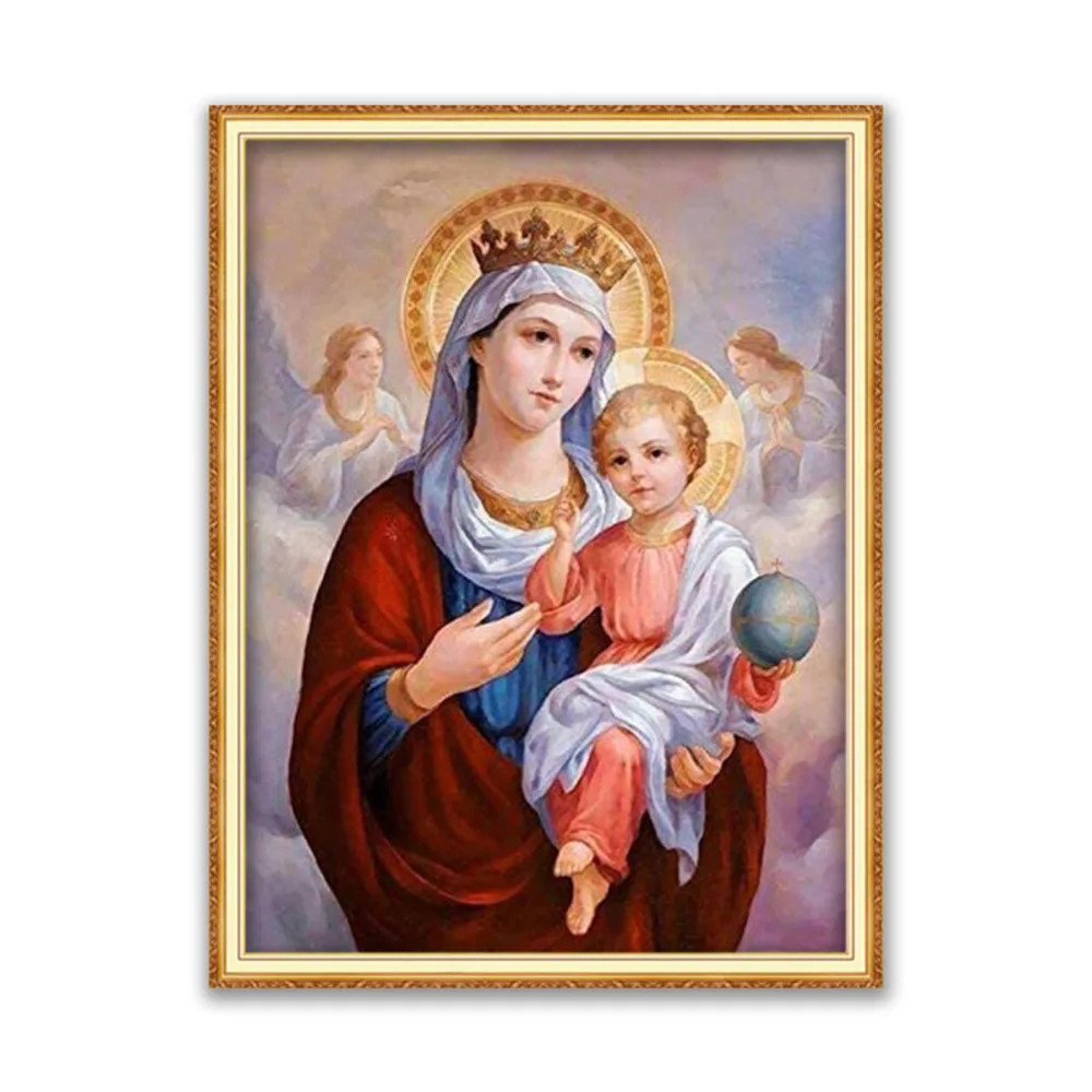 Region Icons DIY Embroidery 11CT Cross Stitch Kits Needlework Craft Set Printed Canvas Cotton Thread Home