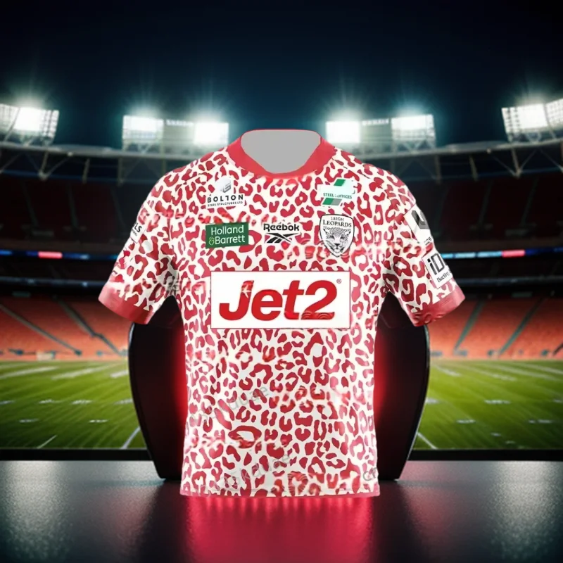 Rugby Shirt Training T-shirt Short Sleeve England Men's and Women's Leigh Leopards