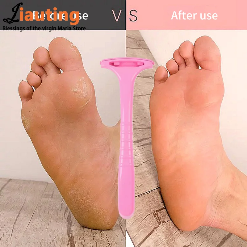 Dead Skin Scraper Professional Handle Dead Skin Calluses Removal Scraper Feet Care Nursing Plastic Portable Pedicure Massage Tool Beauty-health