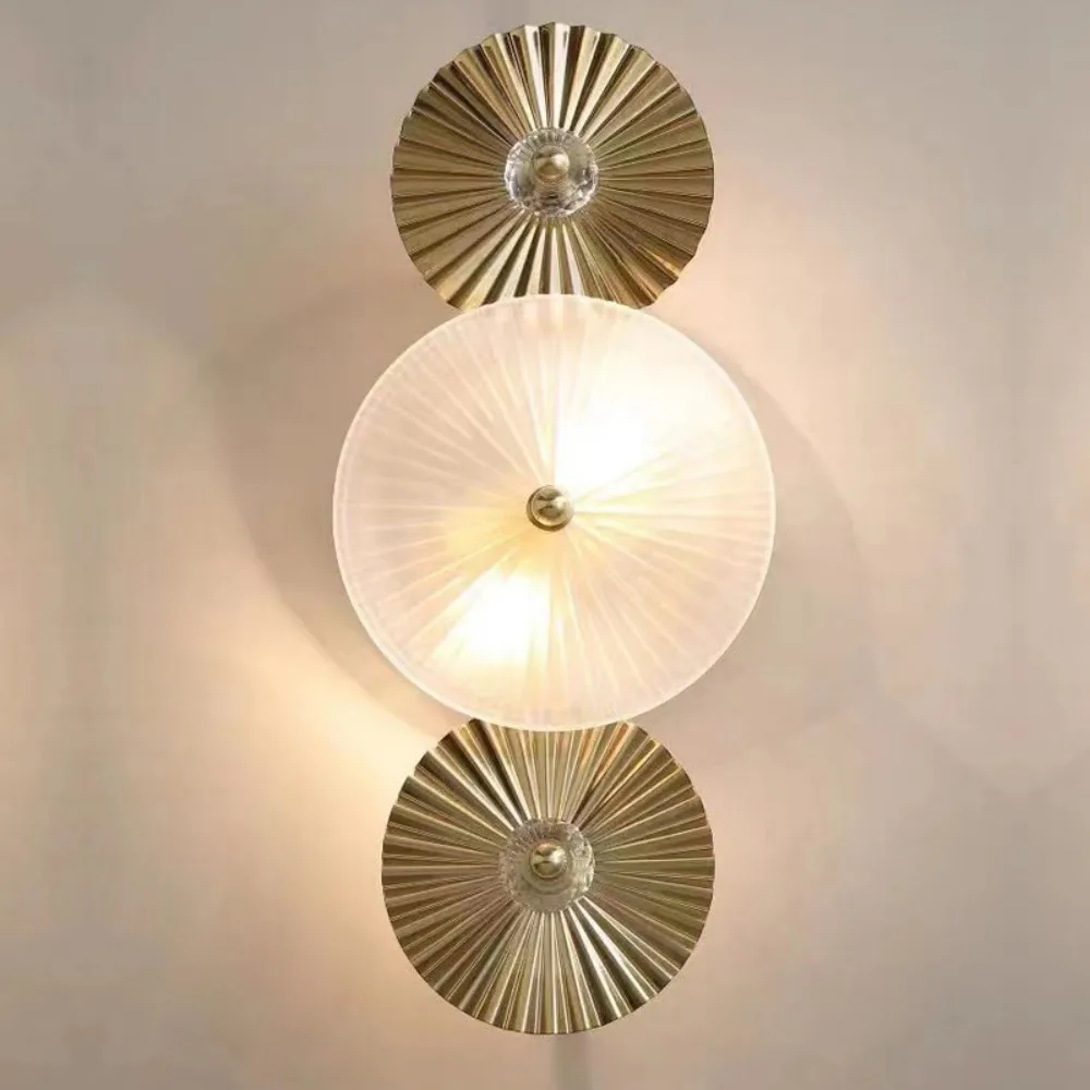 

Lamp postmodern creative full wall lamp American light luxury bedroom bedside wall lamp minimalist living room