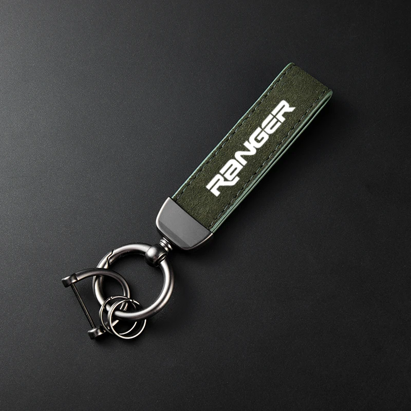 High-Grade Leather Suede Keychain Car Sport Key Ring