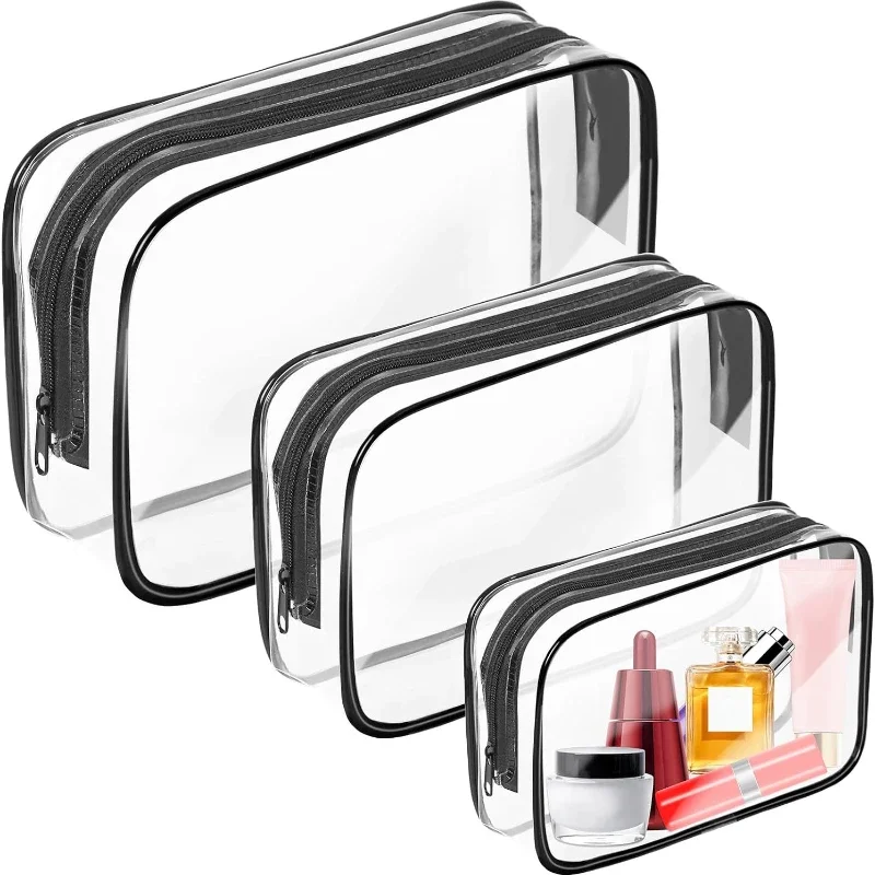 Description Picture 6 of item3pcs/set Home Travel Transparent Makeup Bag Toiletries Bag Bath Supplies Waterproof Travel Cosmetic Bag Bathroom Organizers