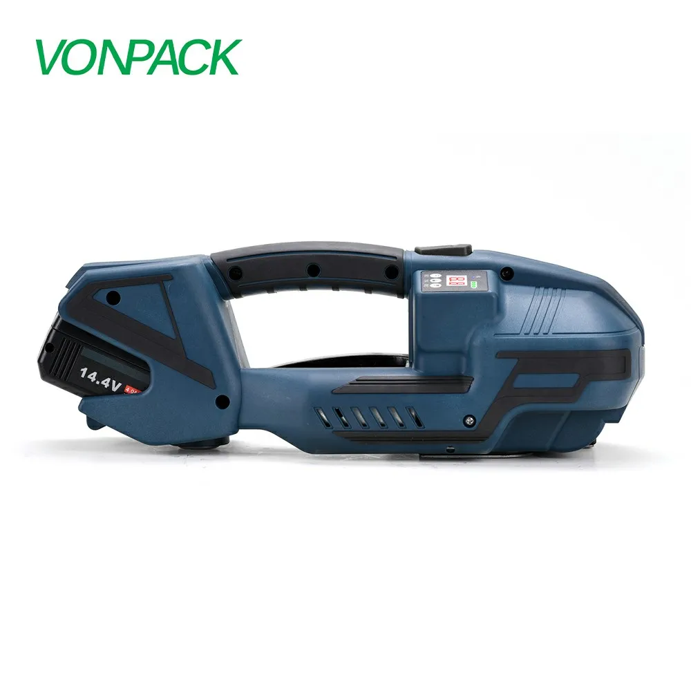 V2 carton pallet  electric binding tools rechargeable lithium battery powered automatic strapping machine 3