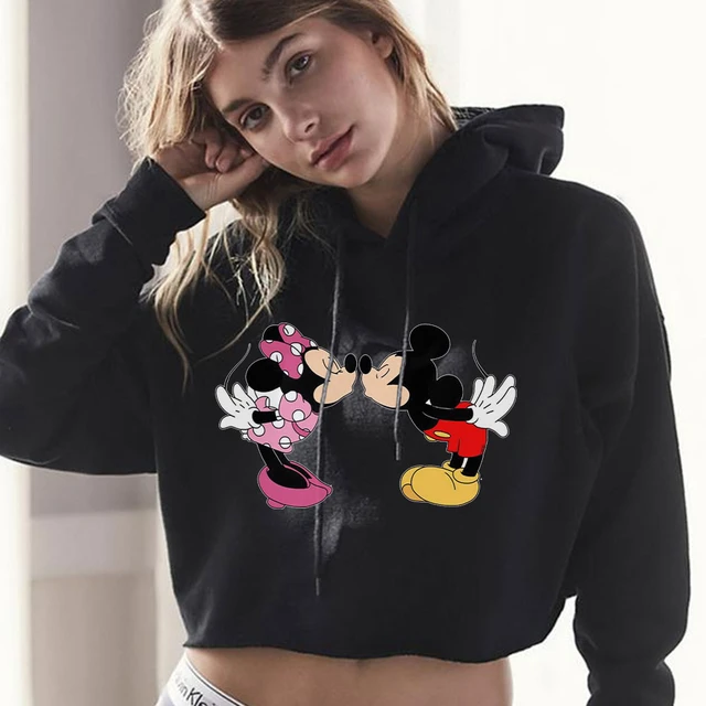 Easy Wear - Sudadera De Mujer Con Capucha Y Print De Mickey Mouse