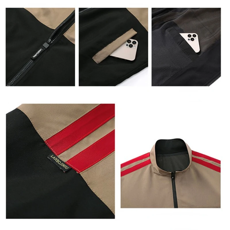 2024 New Four Seasons Solid Color Fashion Began To Popular Stand-Up Collar Sports Jacket Men'S Casual Clothing Large Size M-4xl
