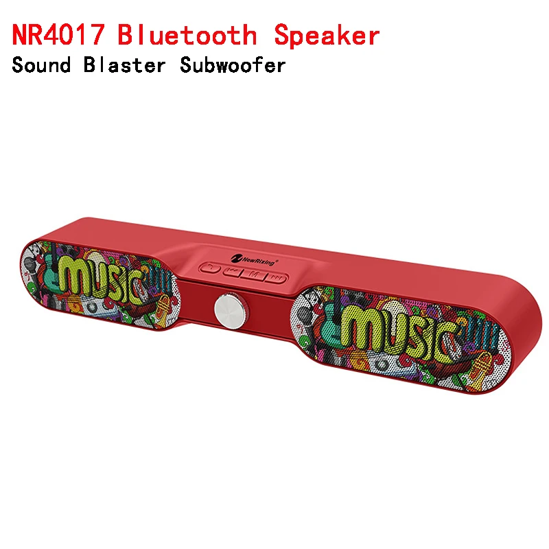 

Computer TV Wireless Bluetooth Speaker Personalized Graffiti Long Bar Soundmaster Subwoofer Card Radio Pluggable Cable TWS BASS