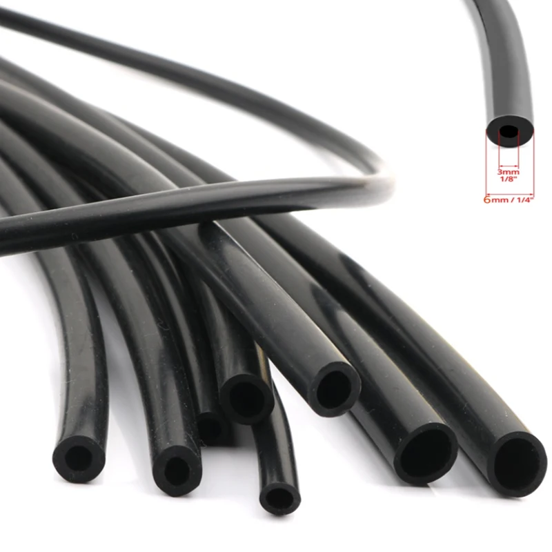 Black Smooth Nitrile Rubber Fuel Tubing Petrol Diesel Oil Line carburetor Hose Pipe 1/3Meter 3mm~19mm rubber hose fuel hose rubber tube rubber tubing fuel gas hose