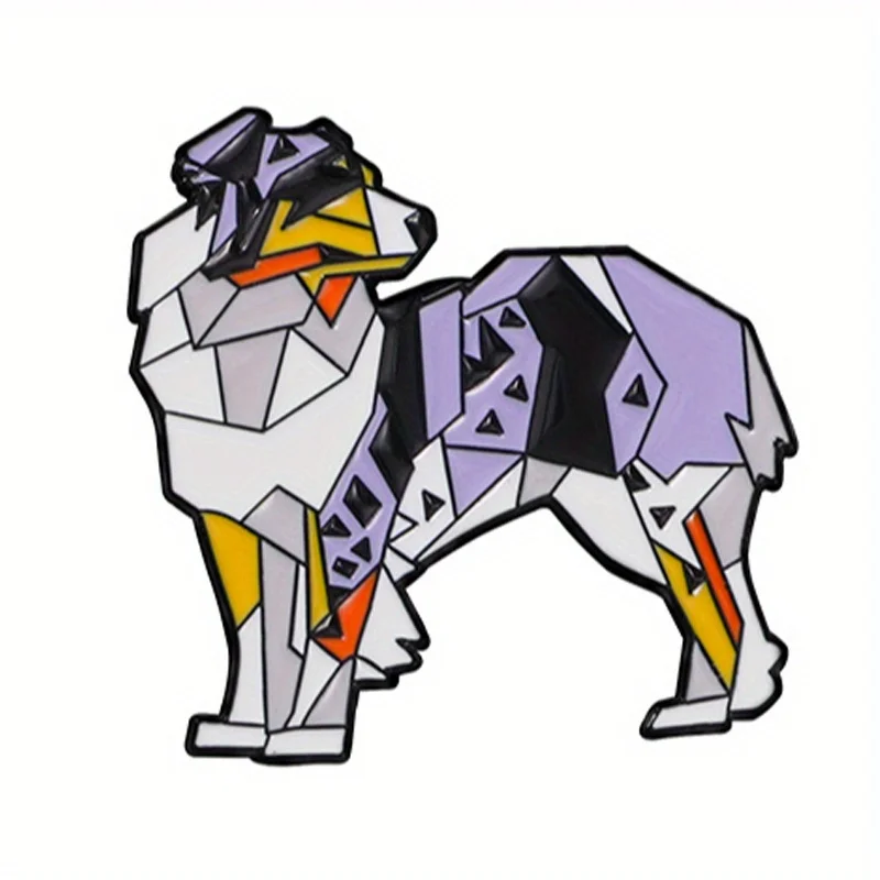 Interessante mechanische Geometrie-Hundebrosche, Kampfhunde, Kleidung, Nadelzubehör, Abzeichen