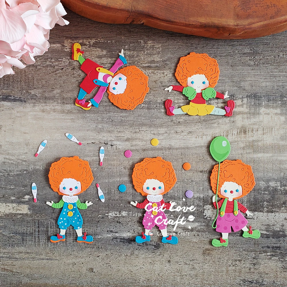 Catlove 광대 조커 금속 커팅 다이, 스크랩북 몰드 나이프 스텐실 다이 컷, 카드 제작, DIY 공예 엠보싱, 새로운 다이