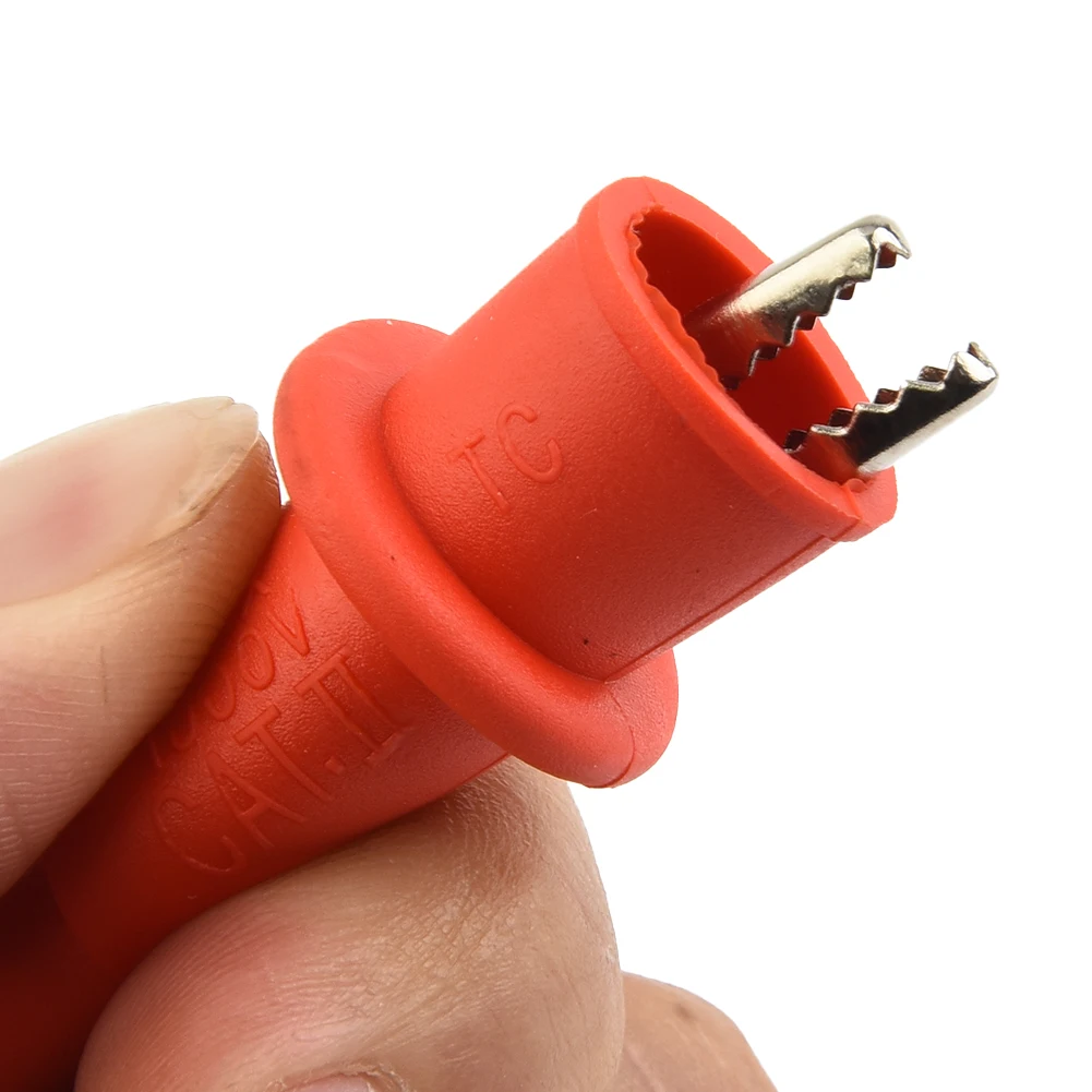 1Pair Alligator Clip Wire Tips Test Clip Clamp Red + Black For Multi-Meter Tester AC DC 10A 1000V Measure Tool Accessories