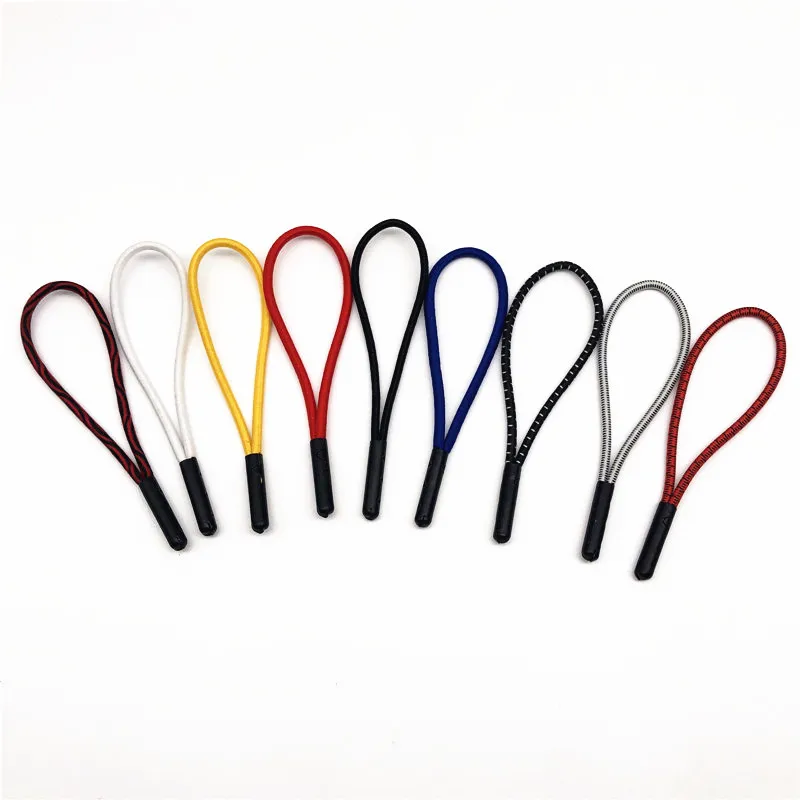 4 Pcs 17 Colors Rope Zipper Pull Cord Elastic Drawstring Detachable Bag Suitcase Backpack Accessories DIY Zipper Puller Head End