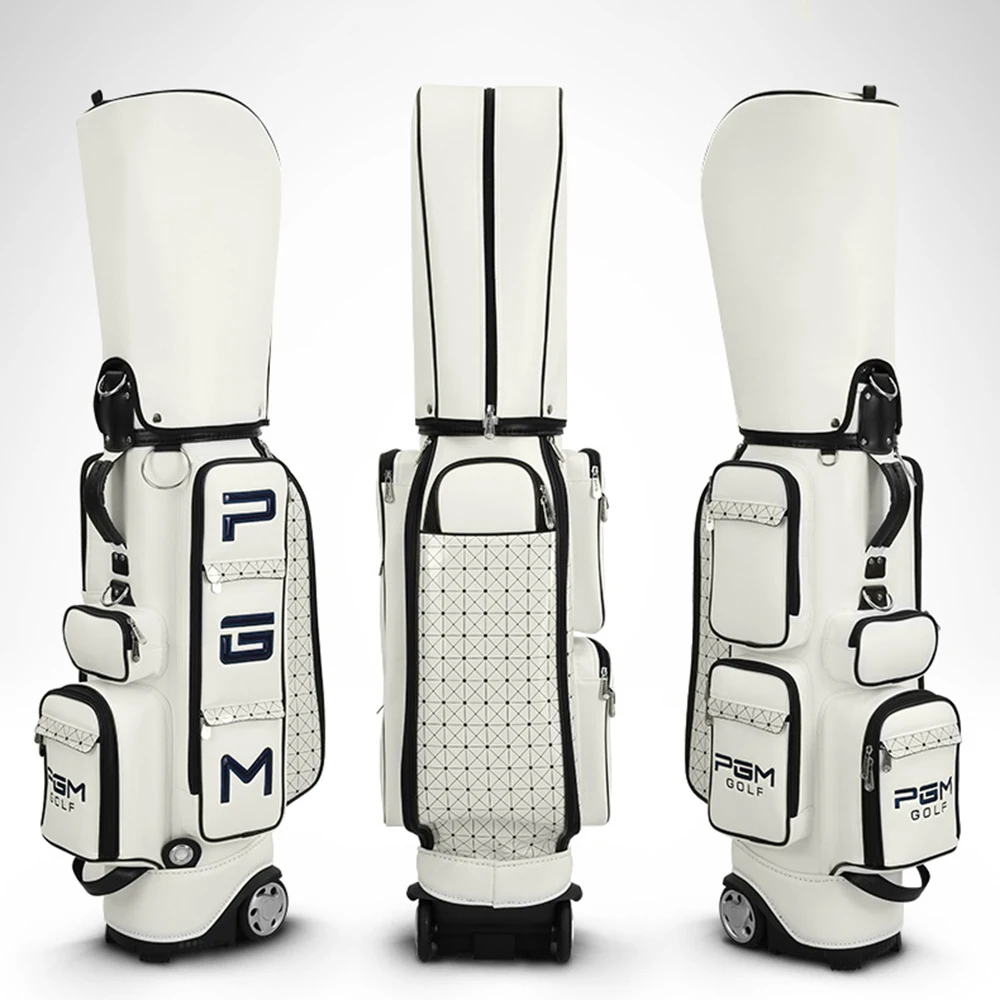 

Pgm Golf Bag Women Professional Standard Tug Bag Durable Hard Shell Multi-Functional Large-Capacity Pack 13 Clubs Korean QB036