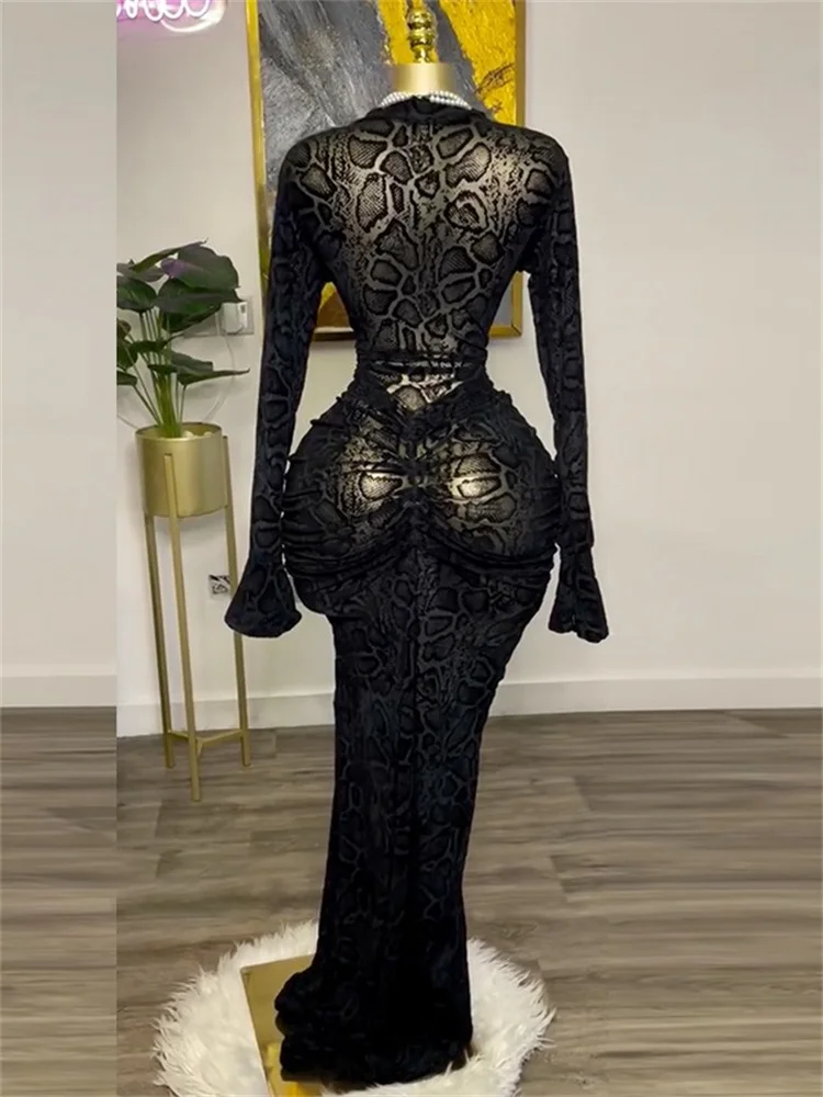 Wmstar Party Dress Women Sexy Hollow Out Bodycon Maxi Long Full Length Dress Hip Wrap Club Outfits Summer Wholesale Dropshipping