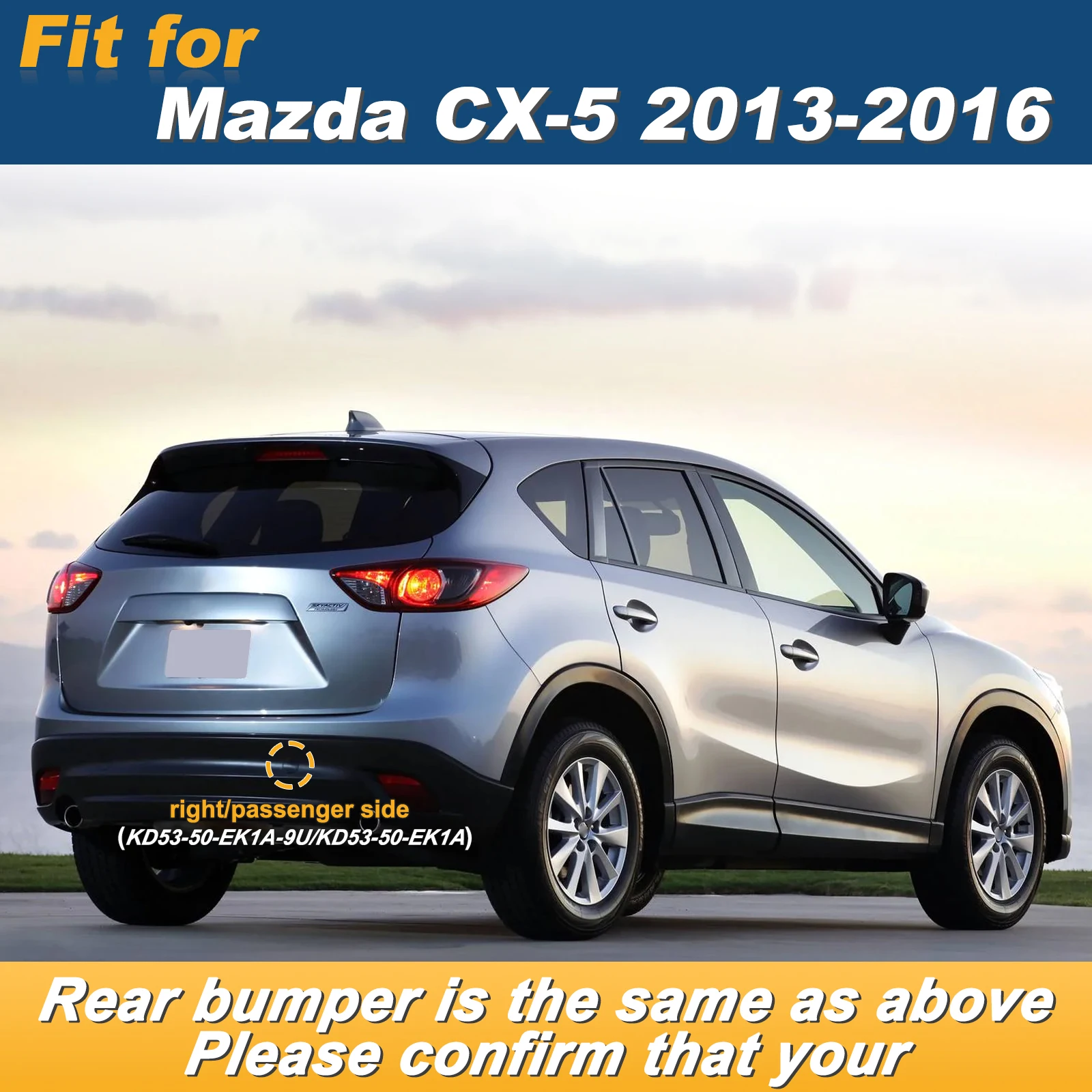 Rear Bumper Tow Hook Cap Towing Eye Cover For Mazda CX-5 2013- KD53-50-EK1A-9U KD53-50-EK1A Car Accessories car rear bumper hook cover