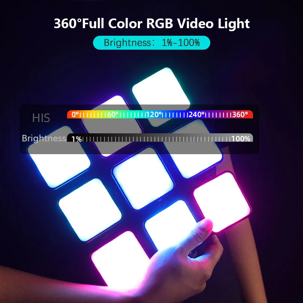 YONGNUO YN60RGB Video Light 2500K-9500K Pocket RGB Lamp Adjustable Small Portabl