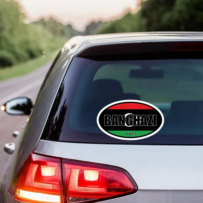 Рисунок 3 - Banghazi Ливия флаг овальная наклейка