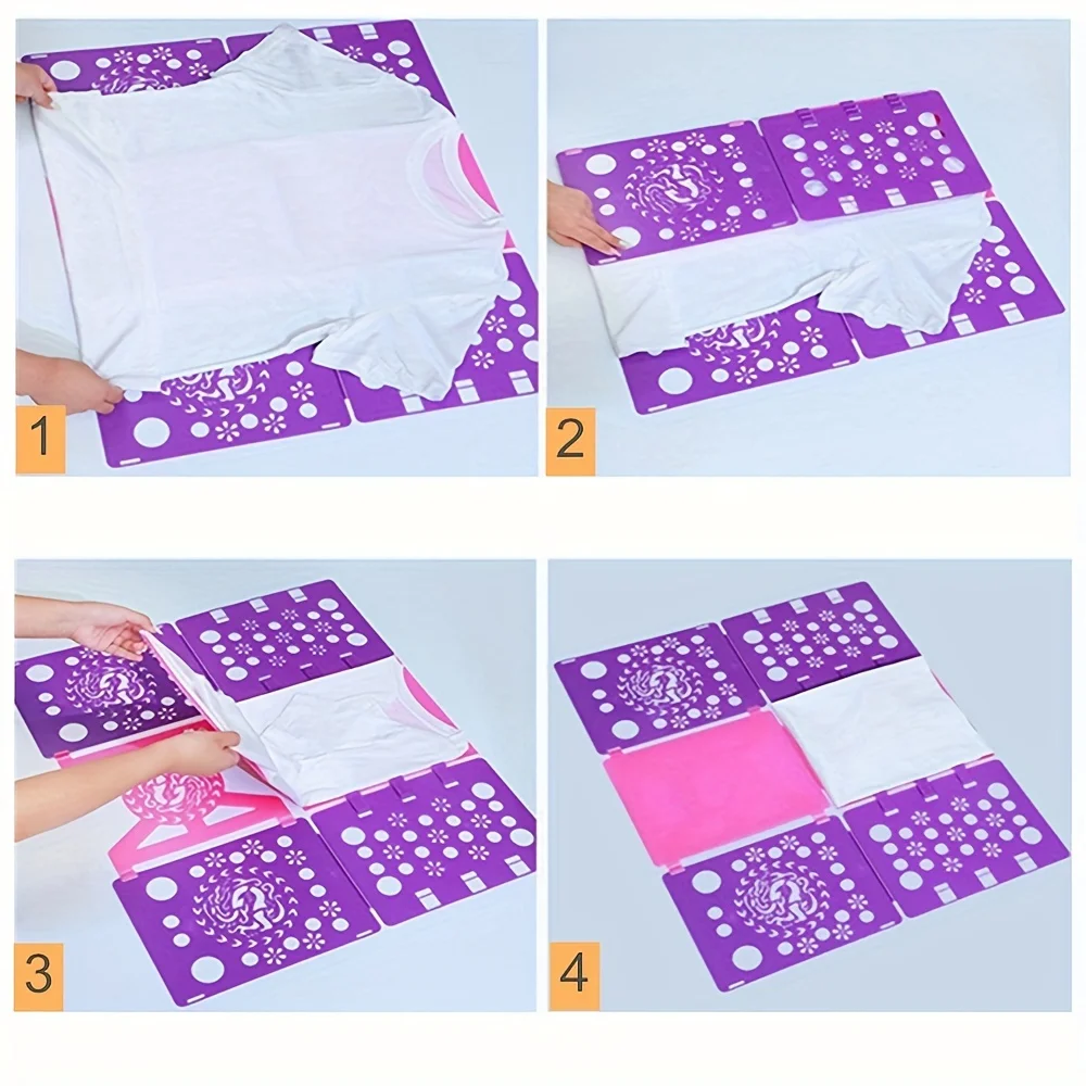 Plastic Shirt Folding Board Shirts Adult Child Perfect Lazy People Quickly Fold Clothes Board Home Travel Shirt Organizer Helper