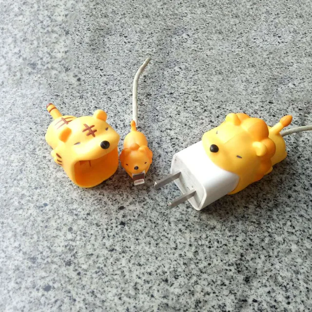 Rajzfilm Mini Animal Usb Töltő Kábelvédő Borító Az Iphone Kábel Panda Tiger Cápa Head Szervező Tartozékokhoz - Image 6