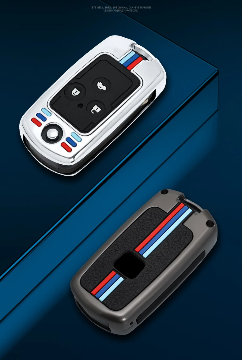 Pelle della copertura del protettore di telecomando di vibrazione della cassa chiave dell'automobile della lega per Honda Accord CR-V CRV Civic Jazz CR-Z 2011 2012 - S4887a36d4c7a4f478dd0c896766c1982m