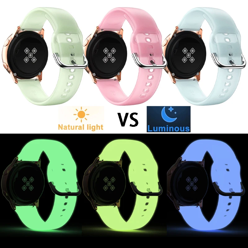 Luminous Glowing 20mm Watch Band Wristband Bracelet