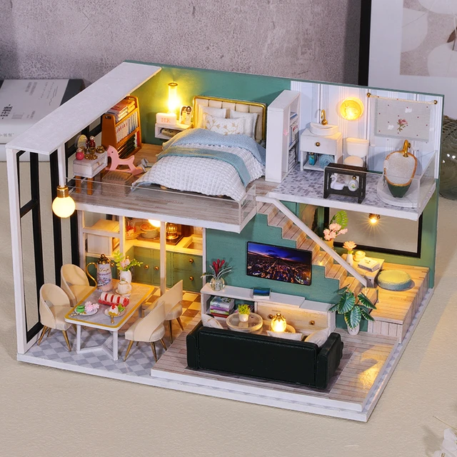 Dolls House Miniature Modern Furniture  Diy Miniature Doll House - Diy  Miniature - Aliexpress