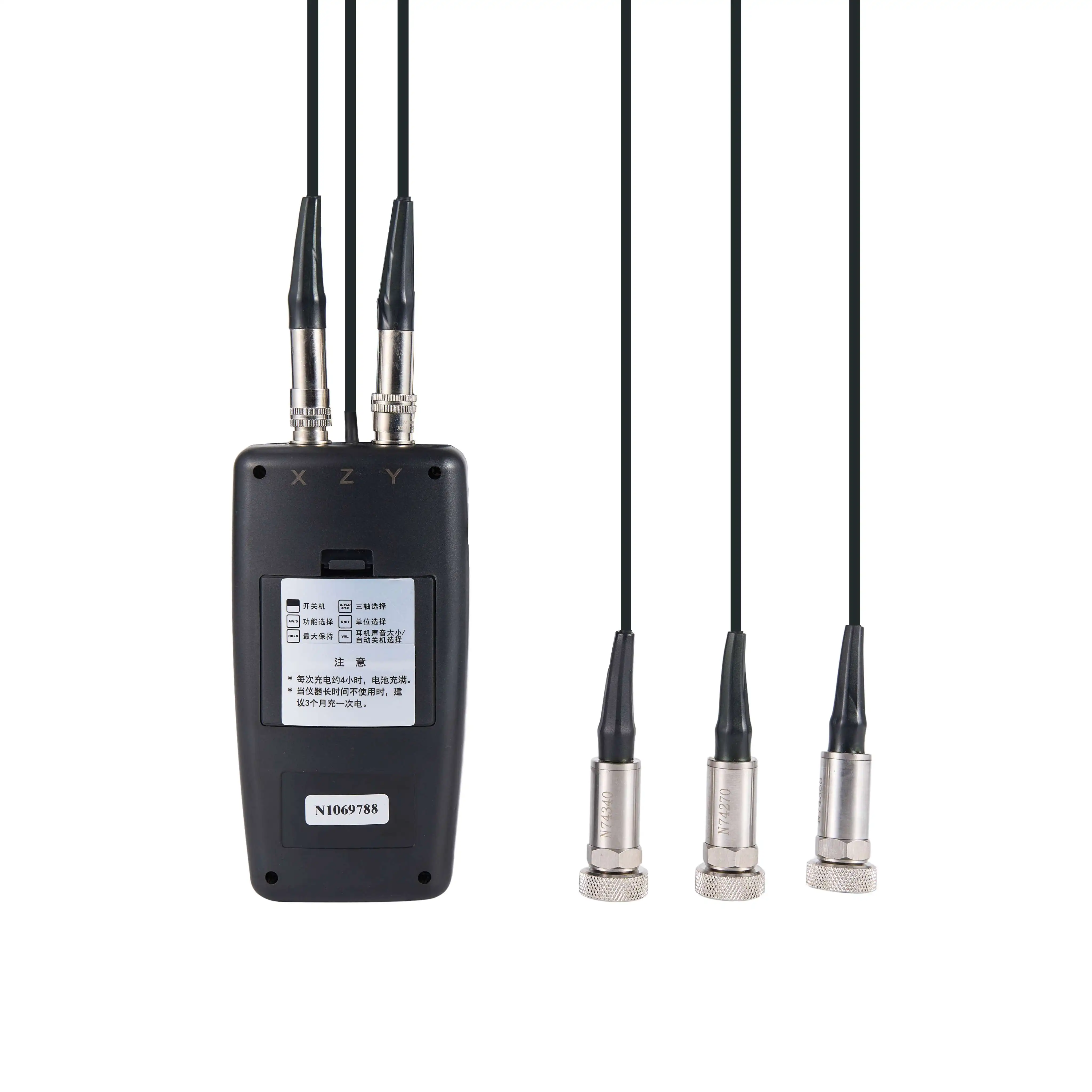 Digital Vibrometer VM-6380-3 Velocity Acceleration and Displacement Frequency 10Hz ~ 10kHz Mechanical Vibration Analyzer 5