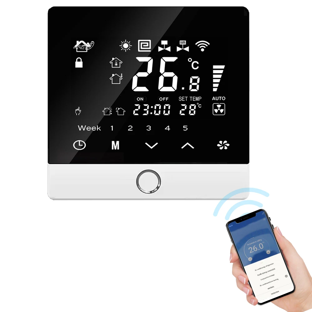 

Tuya WiFi Thermostat Programmable Water Heating Voice Control Smart Temperature Controller Work with Alexa and Google Assistant