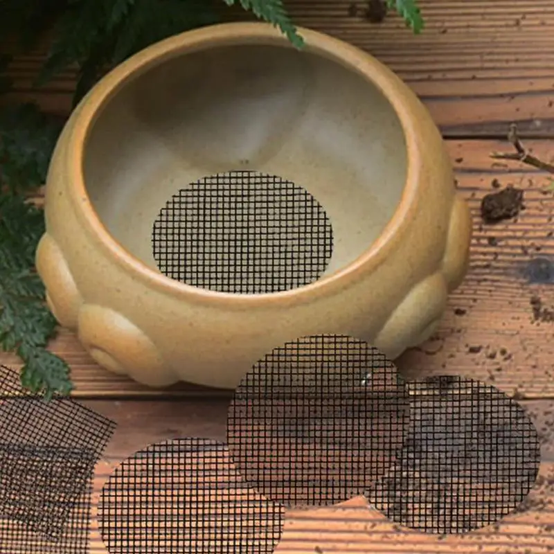 5-Piece Breathable Flower Pot Drainage Mats - Prevent Soil Loss