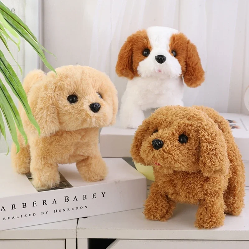 Walking Barking Cute Puppy Pet Dog Toy with Battery Control Halloween Birthday Gift for 3 Year Old Boys Girls