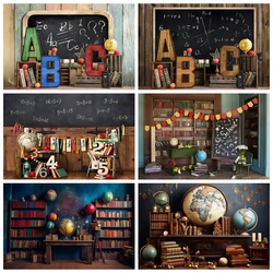 Back To School Backdrop for Photography AI Scence Classroom Blackboard Teaching Aids Kids Party Decor Background Photo Studio