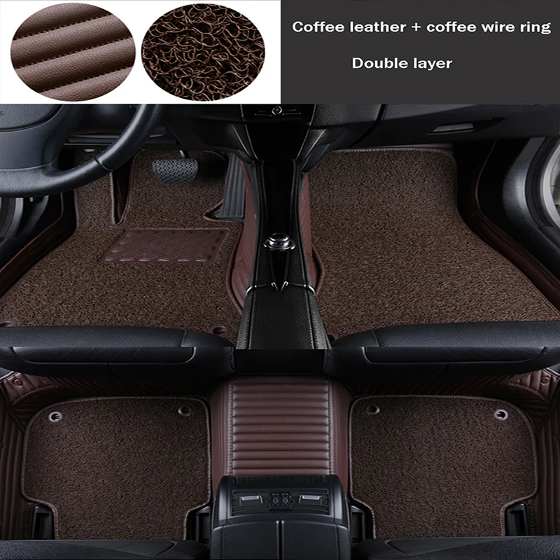 

Two-layer Striped PU Leather Car Floor Mat for BMW X7 G07 6 Seat 2018-2022 Year Interior Details Car Accessories Carpet
