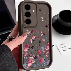 Schokbestendige bumper bloemenontwerp zachte telefoonhoes
