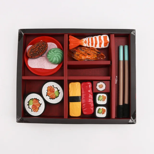 ULDIGI 6 Unidades Simulação De Sushi Adereços De Exibição De Sushi Modelo  De Sashimi Artificial Comida De Jogo Realista Fingir Jogar Brinquedo De