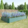 Raised Garden Bed Kit - Metal Raised Bed Garden 7.6x3.7x0.98ft for Flower Planters, Vegetables Green 1
