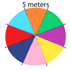 Rainbow Umbrella Outdoor Children's Parachute Activity Toy with Perception Training (5M)