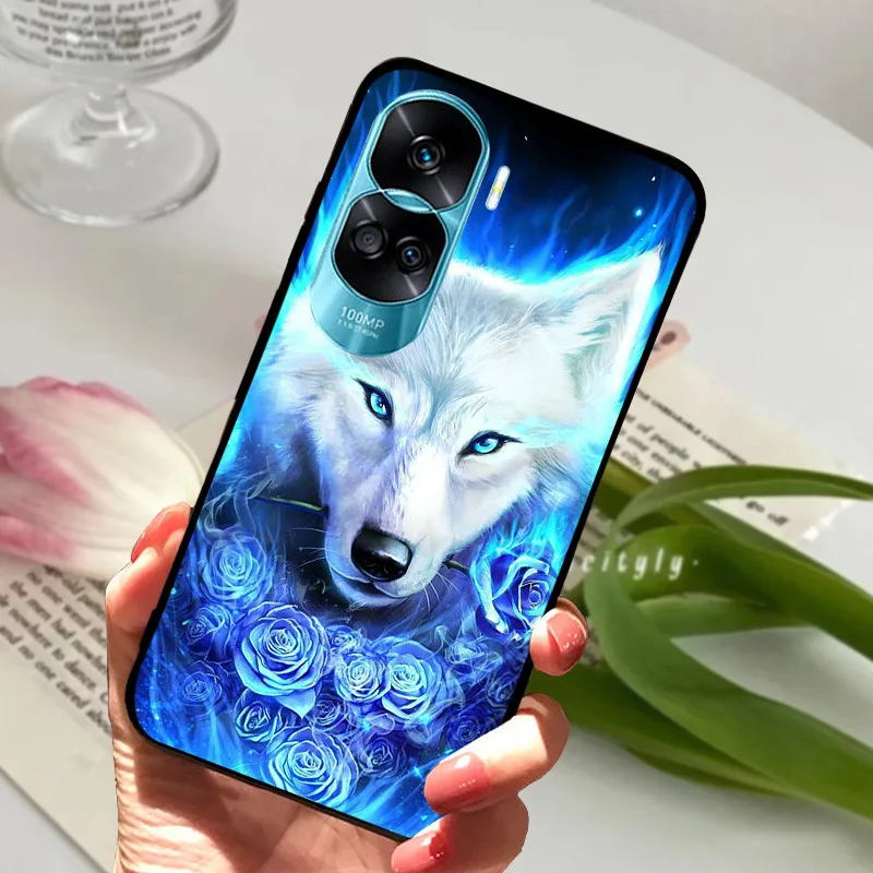 Sleek Black Silicone Soft Painted Protective Case