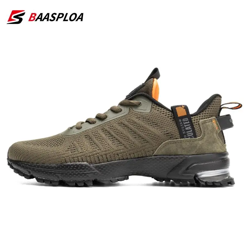 Baasploa Professional Men Running Shoes Lightweight Mesh Lace-Up Outdoor Sports Tennis men sneakers,running shoes