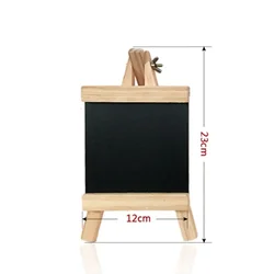 Collapsible Wooden Blackboard Easel for Kids - Durable Pine Wood Drawing and Writing Supplies (S)