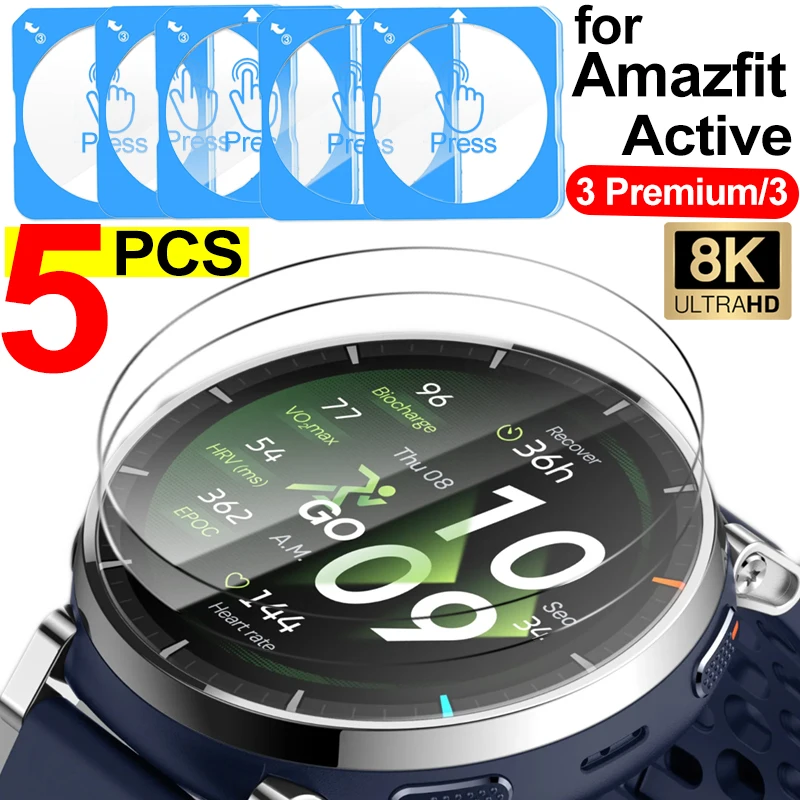 강화 유리 간편한 설치 Amazfit Active3용 긁힘 방지 시계 필름 Amazfit Active 3 Premium 3용 화면 보호기