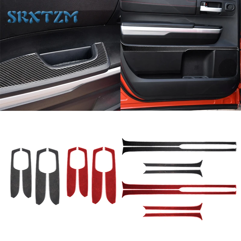 

Car Accessories Carbon Fiber Door Armrest Panel Cover Sticker Trim For Toyota Tundra 2014 2015 2016 2017 2018
