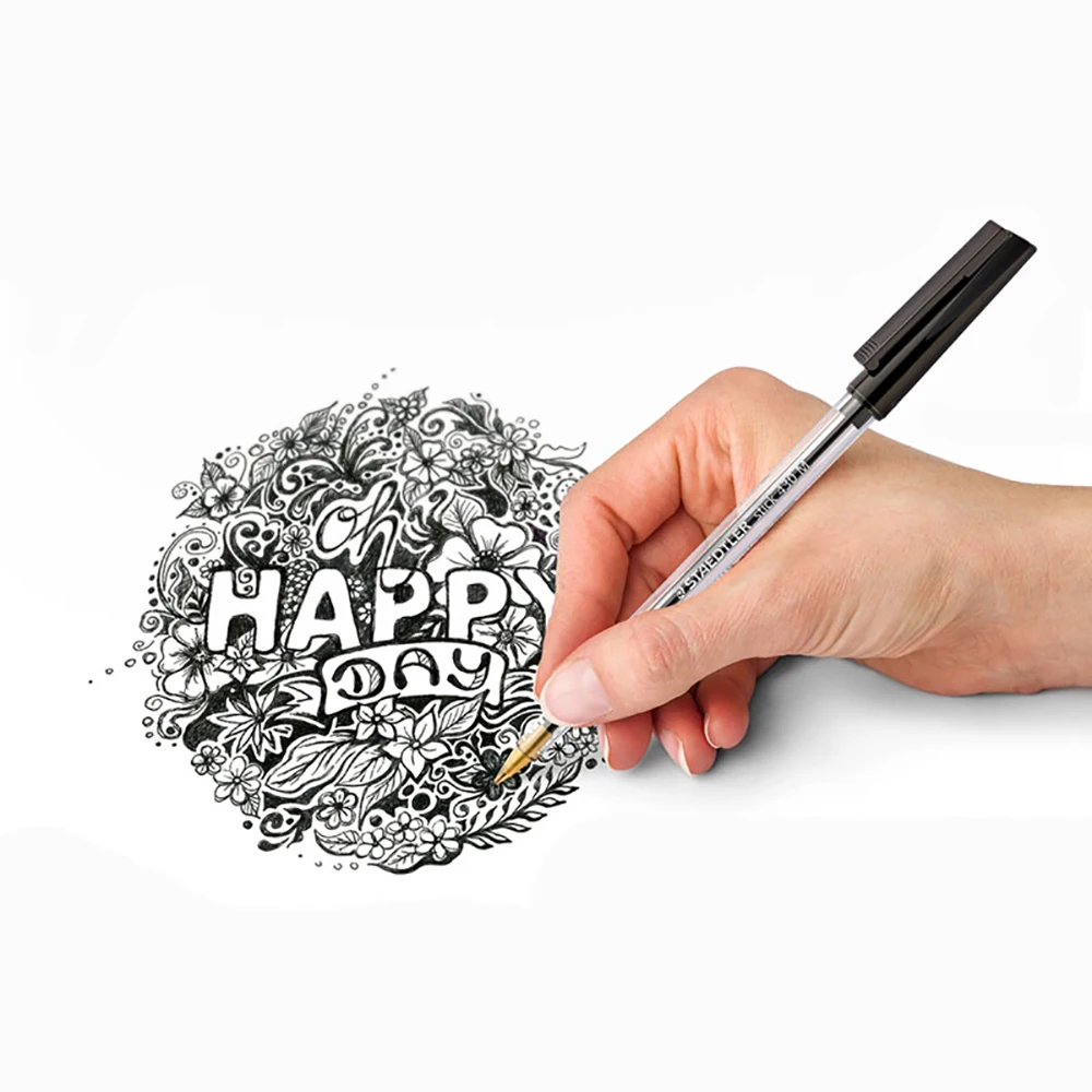 Ballpoint pen 1Pcs STAEDTLER Ballpoint Pen 430F/M Large Capacity 0.5/0.7mm Oil-based Students Hand Drawing Writing School Supplies Stationery