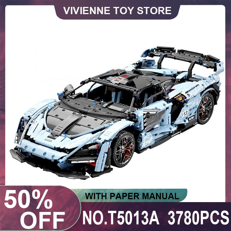 

TGL T5013A T5013B MOC Technical Super Sports Car Senna Scale 1:8 Building Blocks Bricks Puzzle Toy Christmas Halloween Gifts