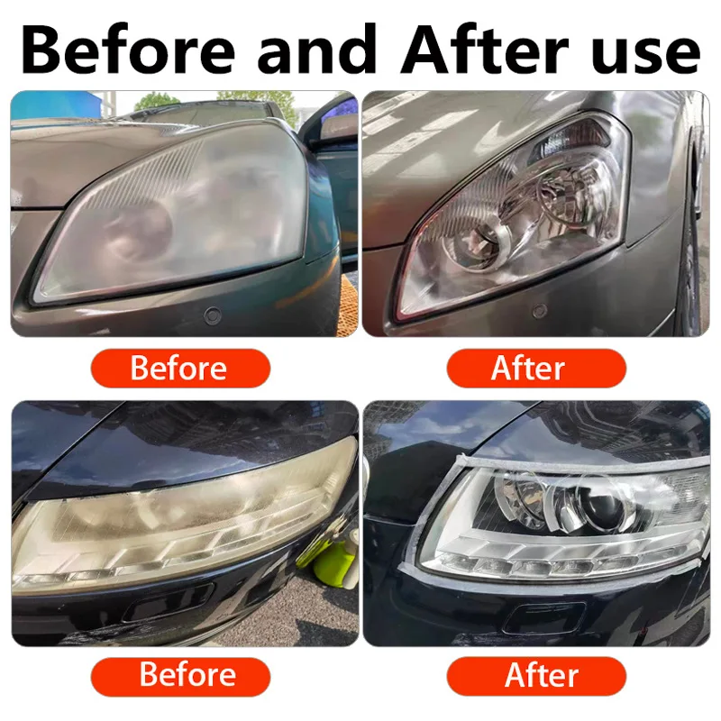 Car Headlight Refurbishment Polishing Kit Scratch Remover Car Lamp Liquid Restoration Tools Chemical Liquid Polymer Repair Fluid